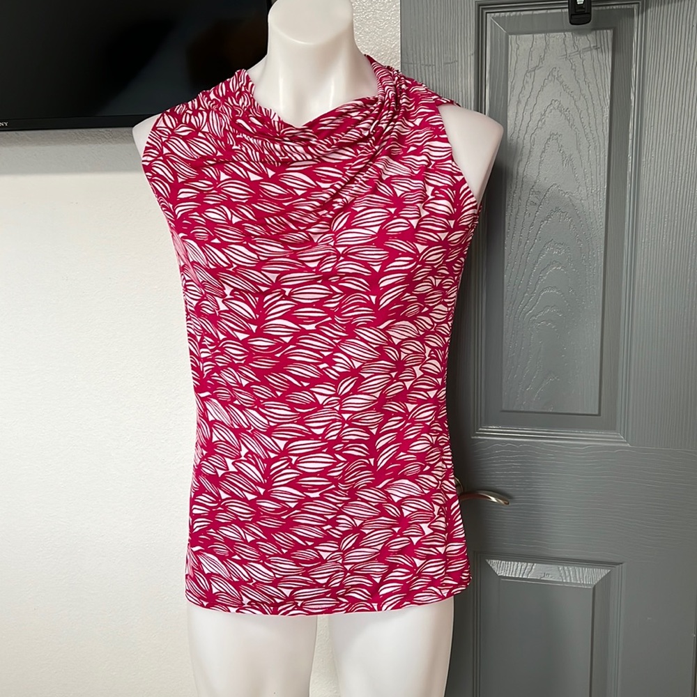Worthington pink tunic top blouse medium M